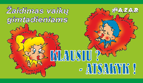 Žaidimas vaikams „Klausiu - atsakyk“    3,00€